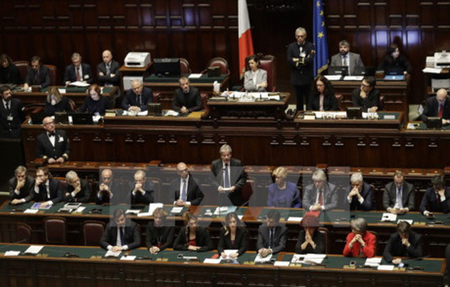 Một phiên họp của Hạ viện ở Rome.